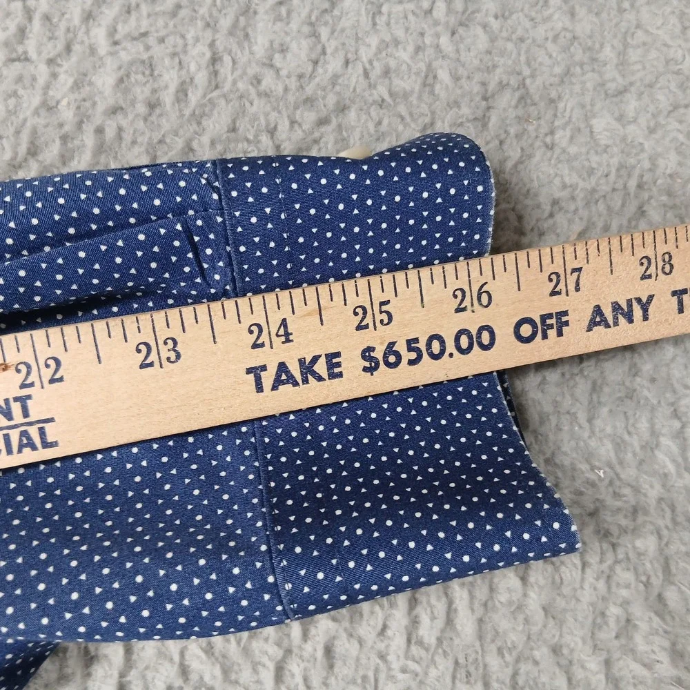 Banana‎ Republic Classic Fit Shirt Men's XL Blue Polka Dot Non-Iron Cotton